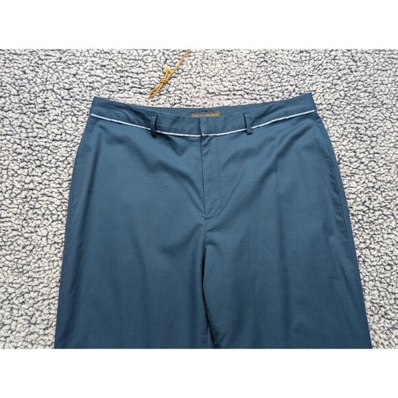 VTG Banana Republic Straight Leg Dress Pants Size 10 Mid Rise Stretch 90s Blue - Picture 3 of 12